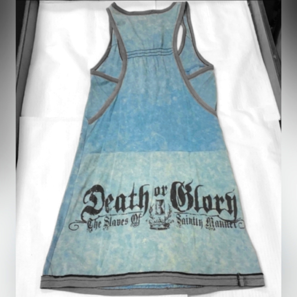 Salvage Sky Blue and Gray Tank - Picture 2 of 6
